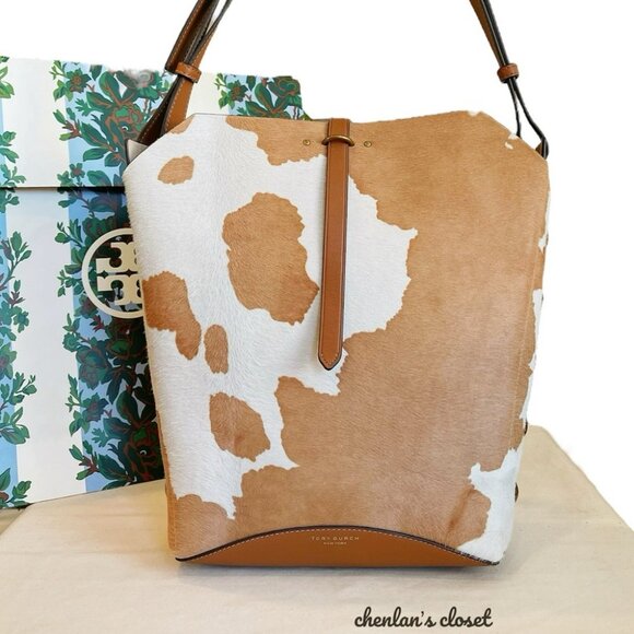 🔥Reserved 🔥NeW! Tory Burch Rowan Calf Hair Bucket Bag - Picture 4 of 12